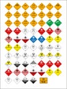 Turkish signage models, hazard sign, prohibited sign, occupational safety and health signs, warning signboard, fire emergency sign