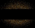 Waterfalls golden glitter sparkle-bubbles champagne particles stars black background happy new year holiday concept. Royalty Free Stock Photo
