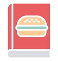 Print Burger recipe Isolated Vector icon which can easily modify or edit