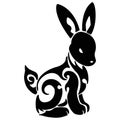 Rabbit icon silhouete