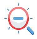 Zoom icon with a magnifying glass