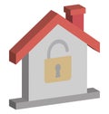 House Security Isolated Isometric Vector icon which can easily modify or edit Royalty Free Stock Photo