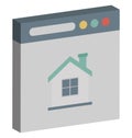 Property Website Isolated Isometric Vector icon which can easily modify or edit