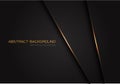 Abstract dark grey with gold light line on blank space for text design modern luxury futuristic background vector Royalty Free Stock Photo