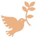 Print Dove Isolated Vector Icon which can easily modify or edit