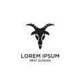 Flat luxury lamb goat head logo icon design vector illustration Royalty Free Stock Photo