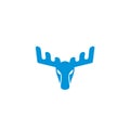Flat luxury lamb goat head face logo icon design vector illustration Royalty Free Stock Photo