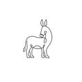 Donkey line logo icon design  illustration template Royalty Free Stock Photo