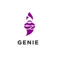 Genie character vector flat illustration design