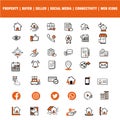 A collection of web and application icons for web designers. This web icons is a varico icon set of 42. Royalty Free Stock Photo