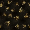 Golden Glitter shining glamour seamless carnival pattern Royalty Free Stock Photo