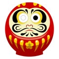 Red daruma doll with only left eye