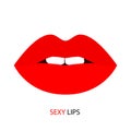 Red womans lips