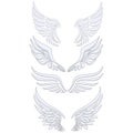 Cartoon angel wings collection set Royalty Free Stock Photo