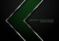 Abstract green silver line arrow on dark grey hexagon mesh design modern luxury futuristic background vector Royalty Free Stock Photo