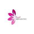Simple and attractive purple flower logo