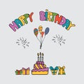 Birthday celebration vector sets template