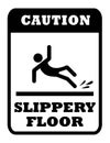 Slippery floor sign