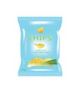 Spring onion potato chips bag Royalty Free Stock Photo