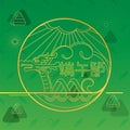 Dragon boat vector illustration design background