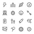 Power, Speed, Graph, Sprint, Line Icons Pack