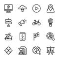 Graph, Sprint, Boost, Brain, Gain line Icons Pack