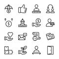 List of Personal Quality, Employee Management Line Icons Royalty Free Stock Photo