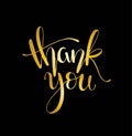 Thank You handwritten inscription. Hand drawn lettering. Thanks calligraphy. Vector illustration