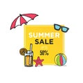 Summer sale presets template banner Royalty Free Stock Photo