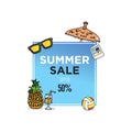 Summer sale presets template banner Royalty Free Stock Photo