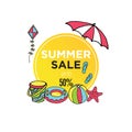 Summer sale presets template banner Royalty Free Stock Photo