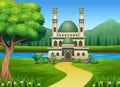 Islamic mosque building in the beautiful nature