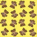 Adorable seamless monkey pattern Royalty Free Stock Photo