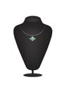 Mannequin silhouette with emerald diamond necklace