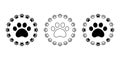 Dog Paw icon vector footprint logo cat pet sign symbol cartoon character illustration