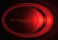 Abstract red light ellipse curve overlap on black design modern luxury futuristic technology background vector Royalty Free Stock Photo