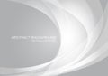 Abstract white curve light on grey design modern futuristic technology background vector
