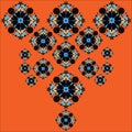 Abstract colored ornamental illustartion design for science.