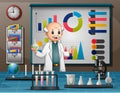 Scientist man conducting research in a lab