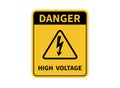High voltage sign. danger sign. Vector illustration. on white background