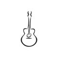 Acoustic nylon guitar illustrations symbol
