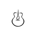 Acoustic nylon guitar logo concept