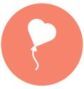 Heart balloon Isolated Vector Icon that can be easily modified or edit Royalty Free Stock Photo