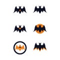 Evil bat symbol illustrations logo concept bundles