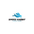 Speed rabbit logo template vector. Logo that symbolizes rabbits with speed, leaps and agility