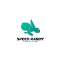 Speed rabbit logo template vector. Logo that symbolizes rabbits with speed, leaps and agility