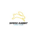 Speed rabbit logo template vector. Logo that symbolizes rabbits with speed, leaps and agility