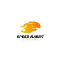 Speed rabbit logo template vector. Logo that symbolizes rabbits with speed, leaps and agility
