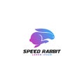 Speed rabbit logo template vector. Logo that symbolizes rabbits with speed, leaps and agility