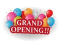 Grand opening celebrations background with colorful balloon Royalty Free Stock Photo